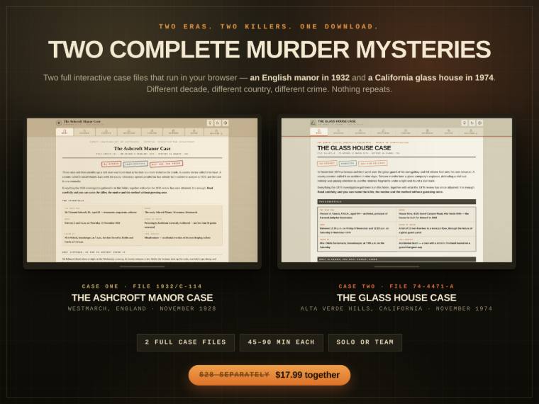 Bundle cover image for a detective case file collection.